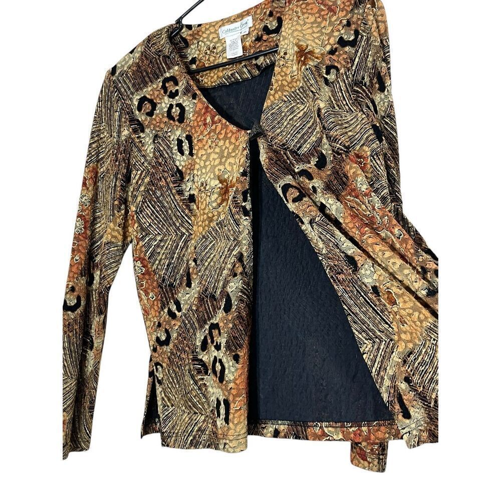 Vintage Coldwater Creek Brown Maxi Dress And Cardigan Set Size M - Picture 9 of 13